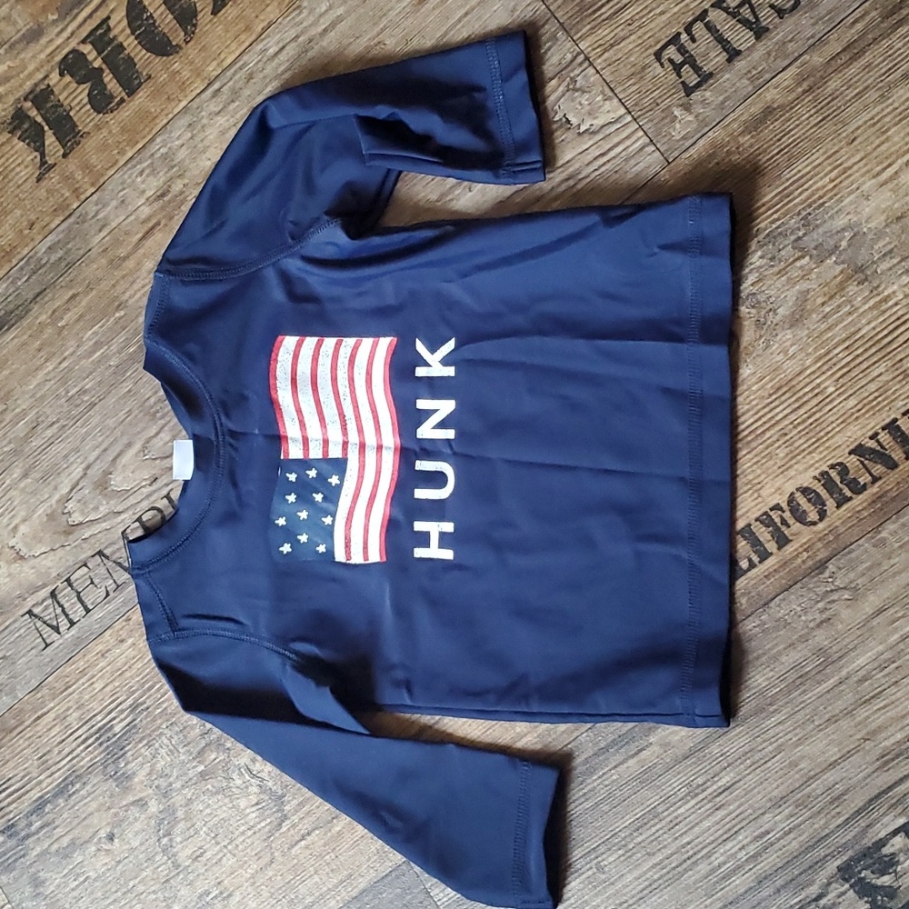 Carter's, American flag, Hunk, swim shirt, boys 12 months